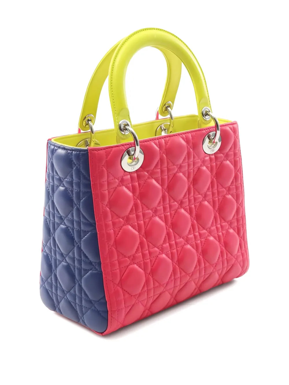 Pre-OwnedChristian Dior Pre-OwnedLady Dior colour-block two-way handbag