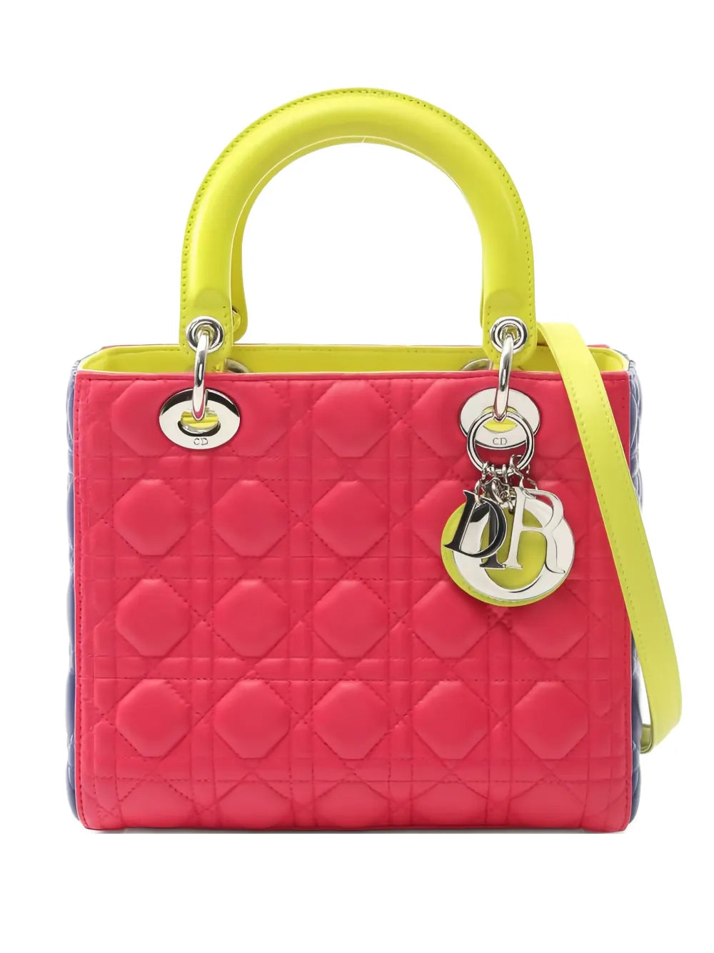 Pre-OwnedChristian Dior Pre-OwnedLady Dior colour-block two-way handbag