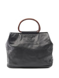 Pre-OwnedCHANEL Pre-Owned2000-2002 leather wood-handle tote bag