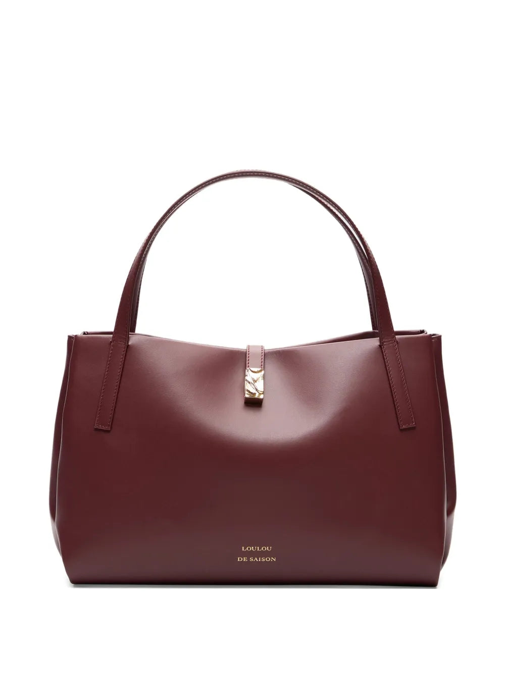 Louloulogo-print leather shoulder bag