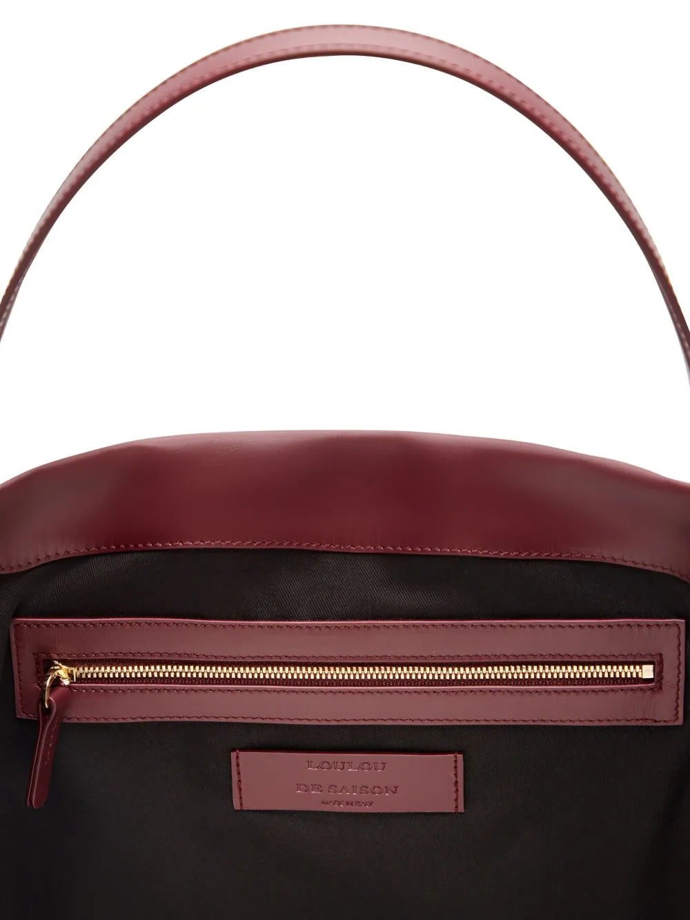 Louloulogo-print leather shoulder bag