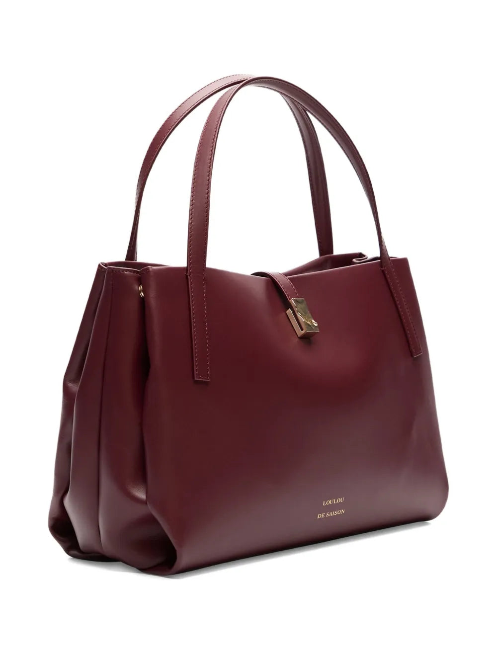 Louloulogo-print leather shoulder bag