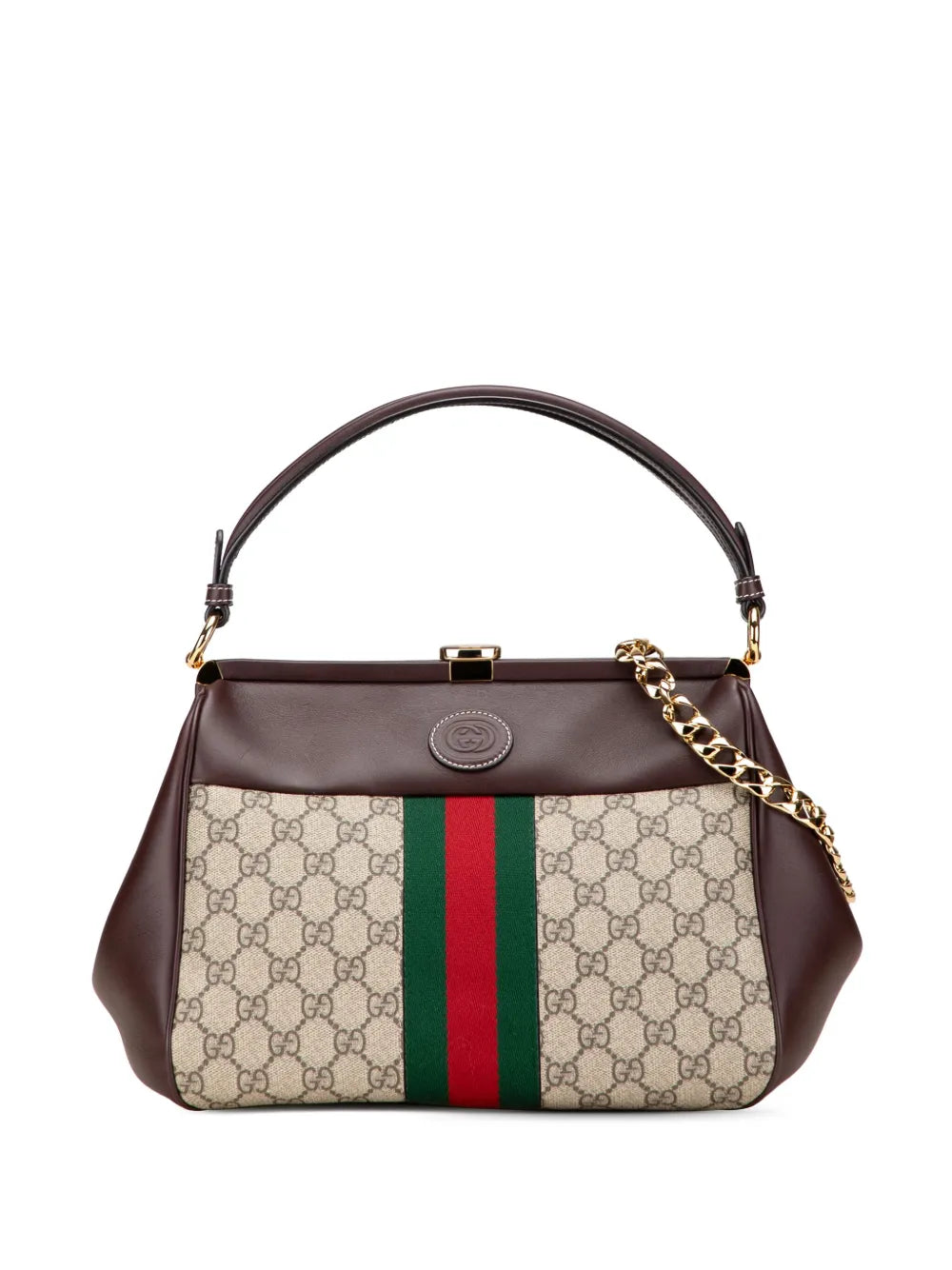 Pre-OwnedGucci Pre-Owned2016-2025 GG Supreme Ophidia Virgo Top Handle Bag satchel