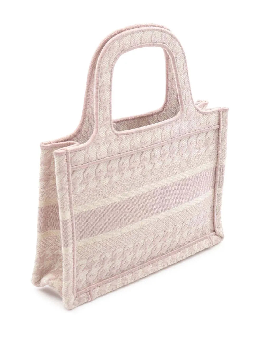 Pre-OwnedChristian Dior Pre-Owned2010-2025 Mini Houndstooth Embroidered Canvas Book Tote handbag