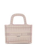 Pre-OwnedChristian Dior Pre-Owned2010-2025 Mini Houndstooth Embroidered Canvas Book Tote handbag