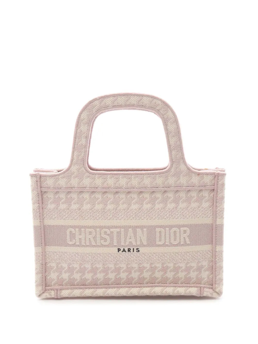 Pre-OwnedChristian Dior Pre-Owned2010-2025 Mini Houndstooth Embroidered Canvas Book Tote handbag