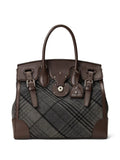 Ralph Lauren Collectionmedium plaid panelled satchel bag