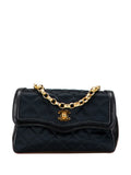 Pre-OwnedCHANEL Pre-Owned1989-1991 CC Quilted Satin Bijoux Chain Single Flap crossbody bag