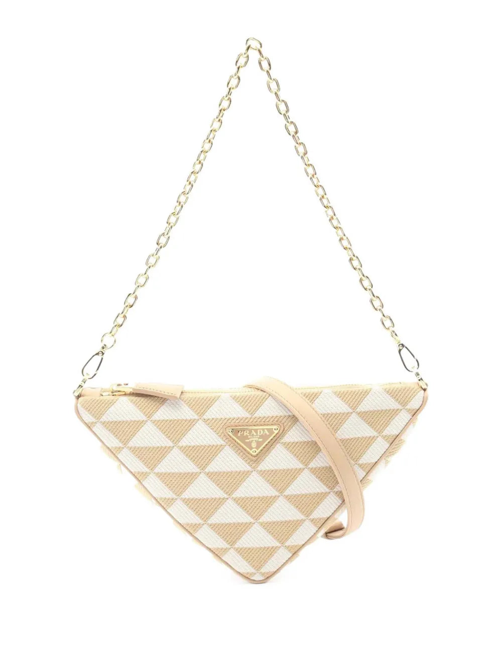 Pre-OwnedPrada Pre-Owned2013-2025 Mini Triangolo Jacquard Triangle Symbole satchel