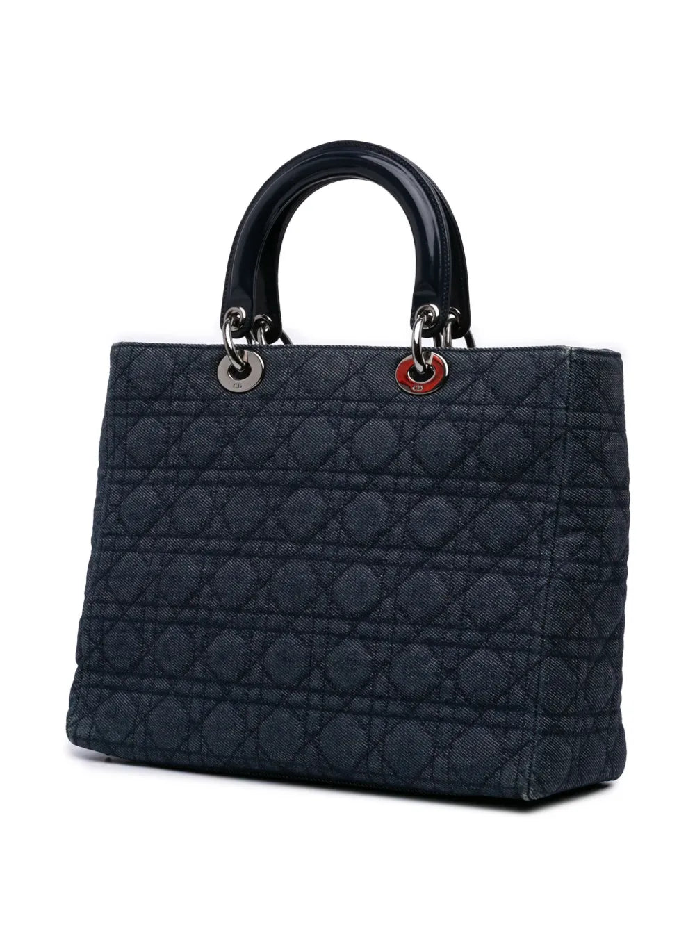 Pre-OwnedChristian Dior Pre-Owned1999 Large Denim Cannage Lady Dior satchel