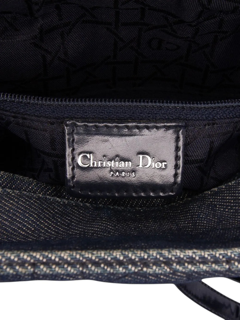 Pre-OwnedChristian Dior Pre-Owned1999 Large Denim Cannage Lady Dior satchel