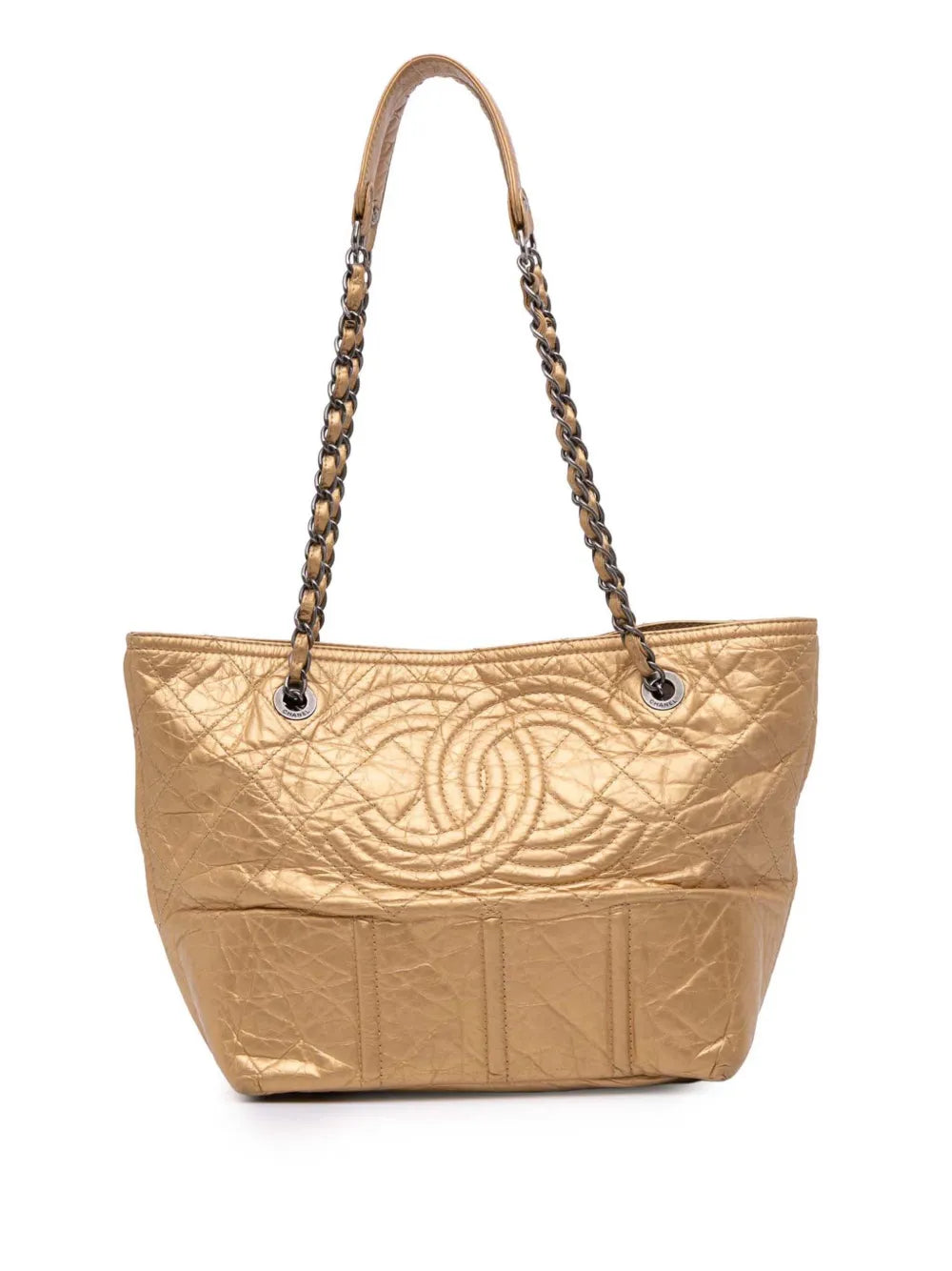 Pre-OwnedCHANEL Pre-Owned2008-2009 Distressed Calfskin Shopping In Moscow tote bag