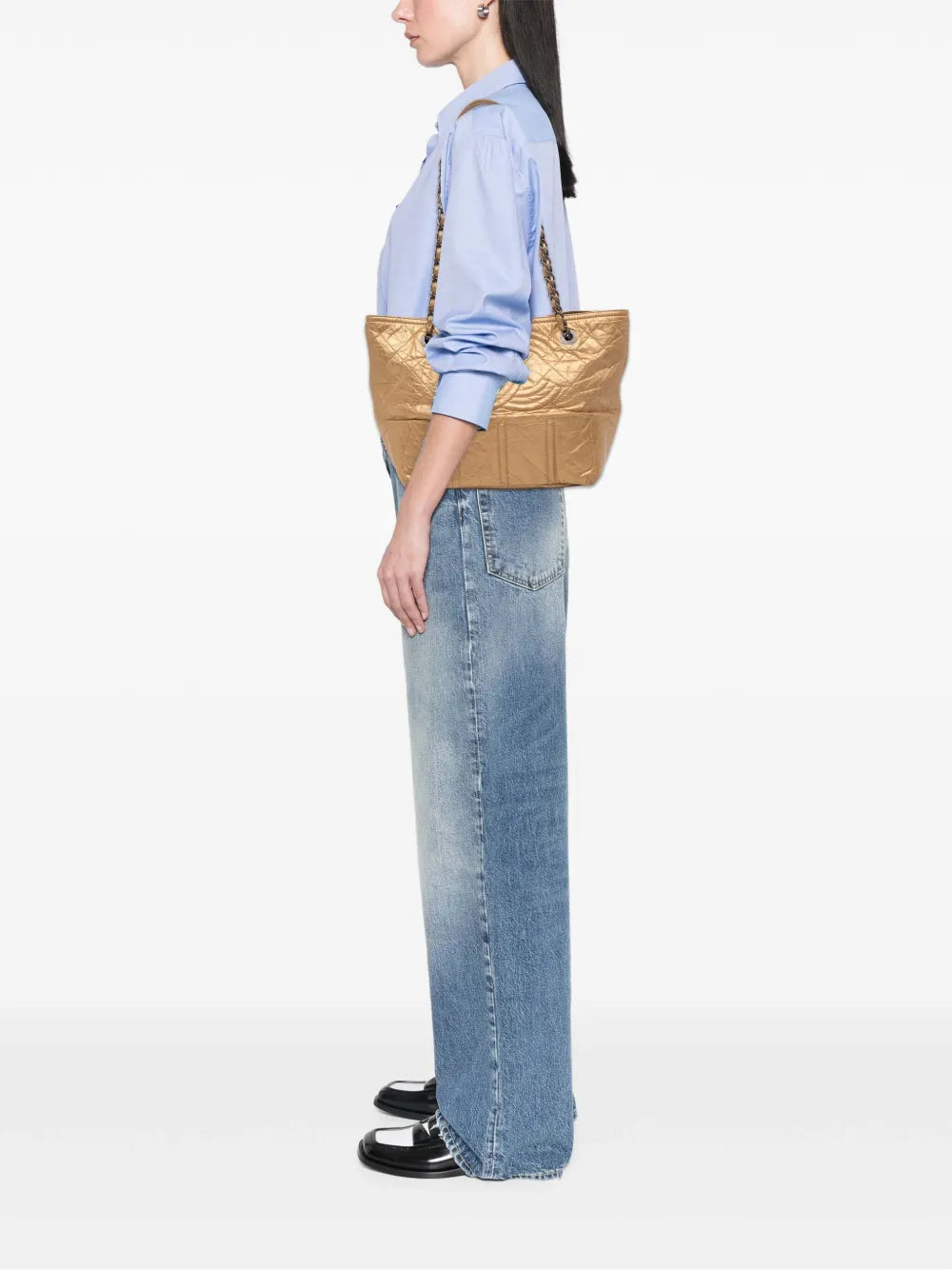 Pre-OwnedCHANEL Pre-Owned2008-2009 Distressed Calfskin Shopping In Moscow tote bag