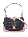 Pre-OwnedGucci Pre-Owned2016-2025 Limited Edition Small GG Embroidered Denim Floral Jackie 1961 crossbody bag