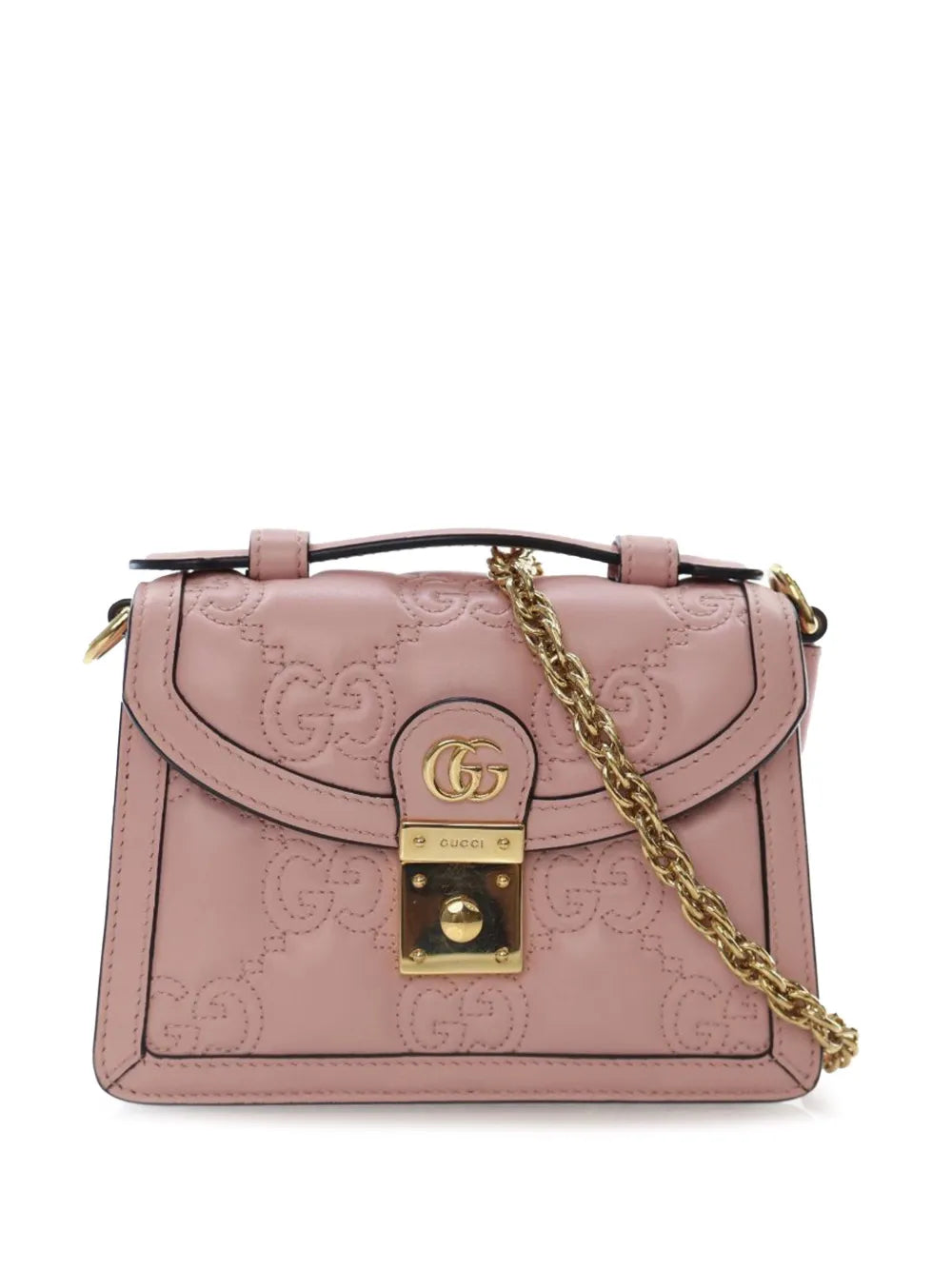 Pre-OwnedGucci Pre-Owned2016-2025 Small GG Matelasse Leather Top Handle Bag satchel
