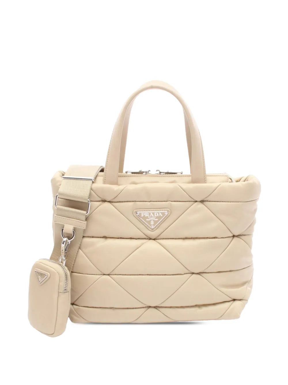 Pre-OwnedPrada Pre-Owned2013-2025 Quilted Re Nylon Padded satchel