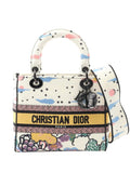 Pre-OwnedChristian Dior Pre-Owned2021-2025 Medium Canvas Embroidered Ciel De Reve Lady D Lite satchel