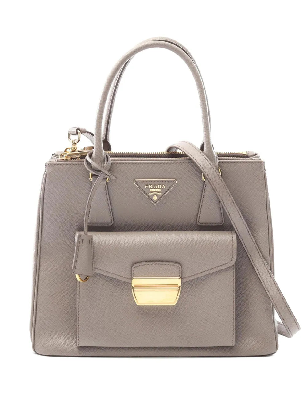 Pre-OwnedPrada Pre-Owned2013-2025 Saffiano Lux Galleria Double Zip Front Pocket satchel
