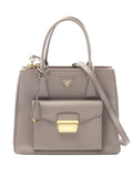 Pre-OwnedPrada Pre-Owned2013-2025 Saffiano Lux Galleria Double Zip Front Pocket satchel