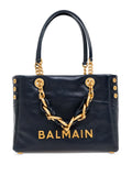 Balmainsmall Cabas 1945 chain embellished studded tote bag