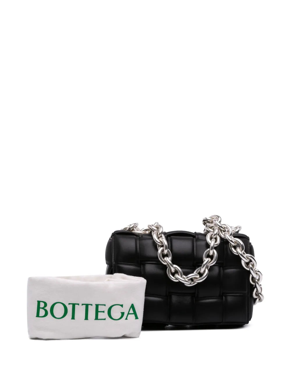 Pre-OwnedBottega Veneta Pre-Owned2012-2025 Nappa Intrecciato Padded Chain Cassette satchel