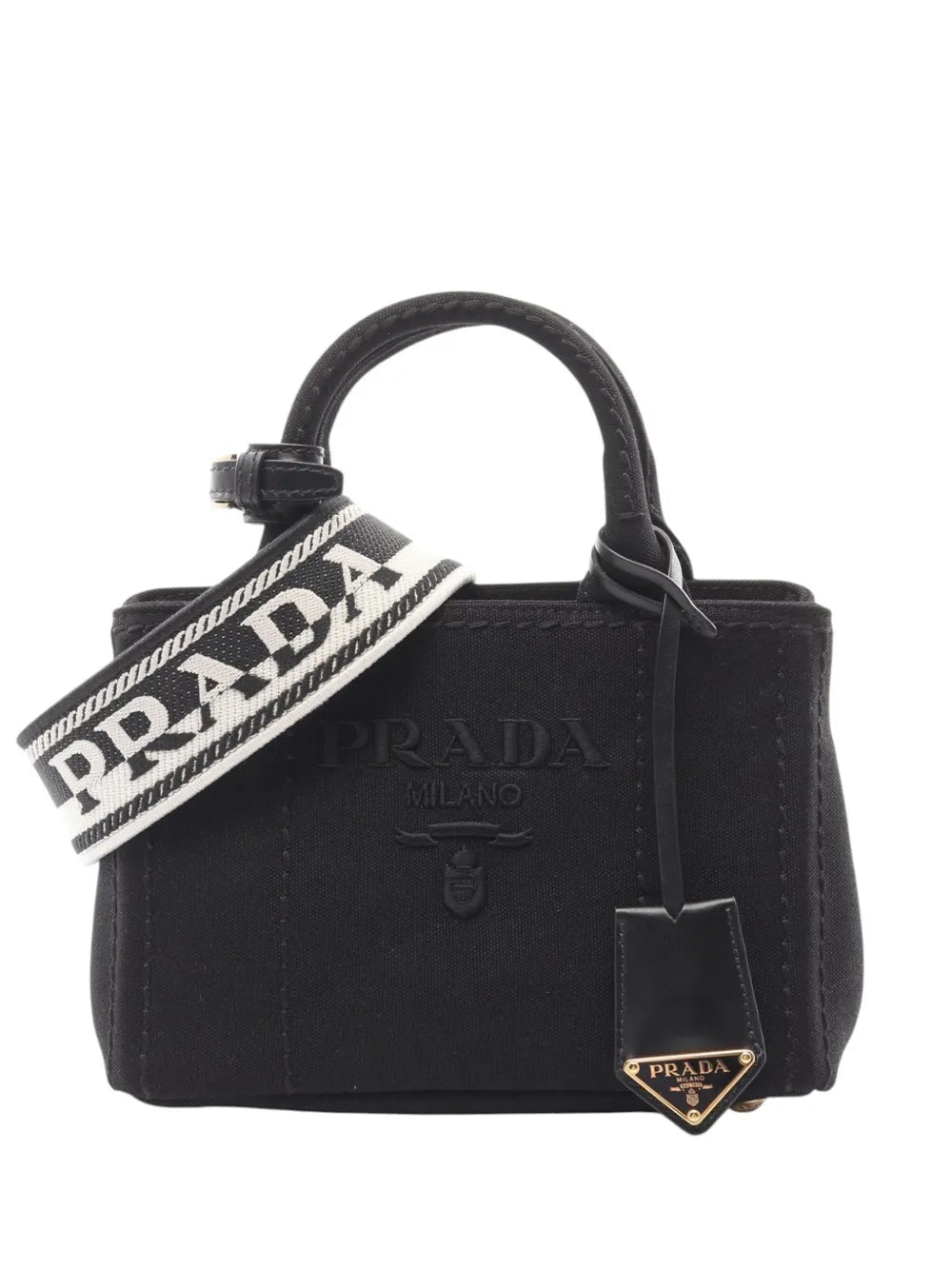 Pre-OwnedPrada Pre-Owned2013-2025 Mini Canvas Jardiniere satchel