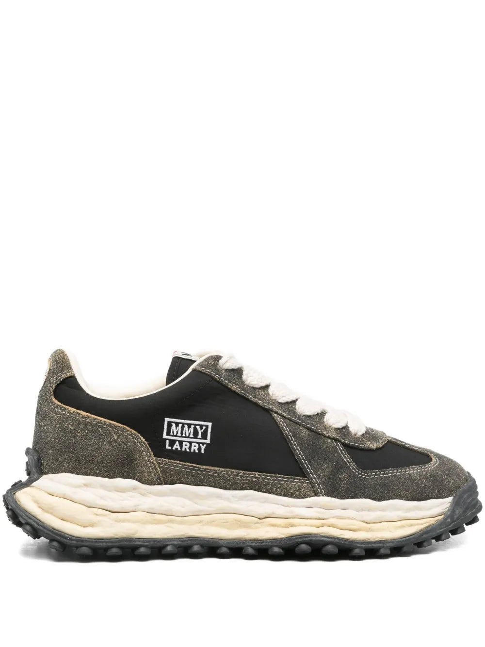 Maison Mihara Yasuhiro Larry Logo-Patch Suede Sneakers