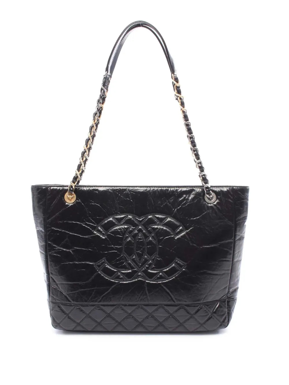 Pre-OwnedCHANEL Pre-Owned2020 Quilted Shiny Aged Calfskin Shopping tote bag