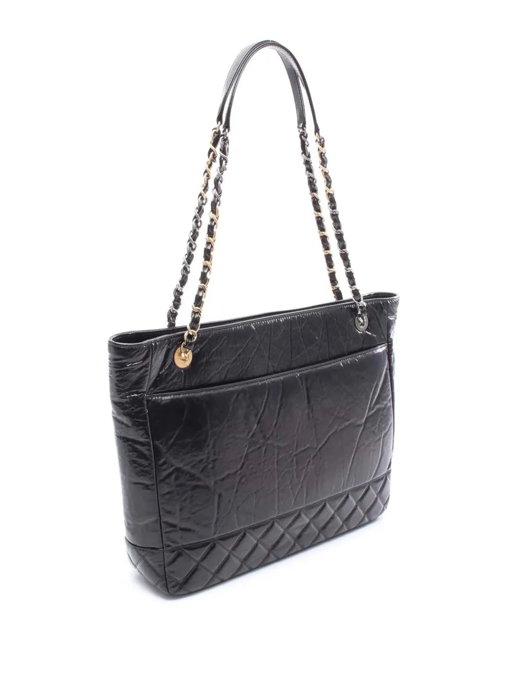 Pre-OwnedCHANEL Pre-Owned2020 Quilted Shiny Aged Calfskin Shopping tote bag
