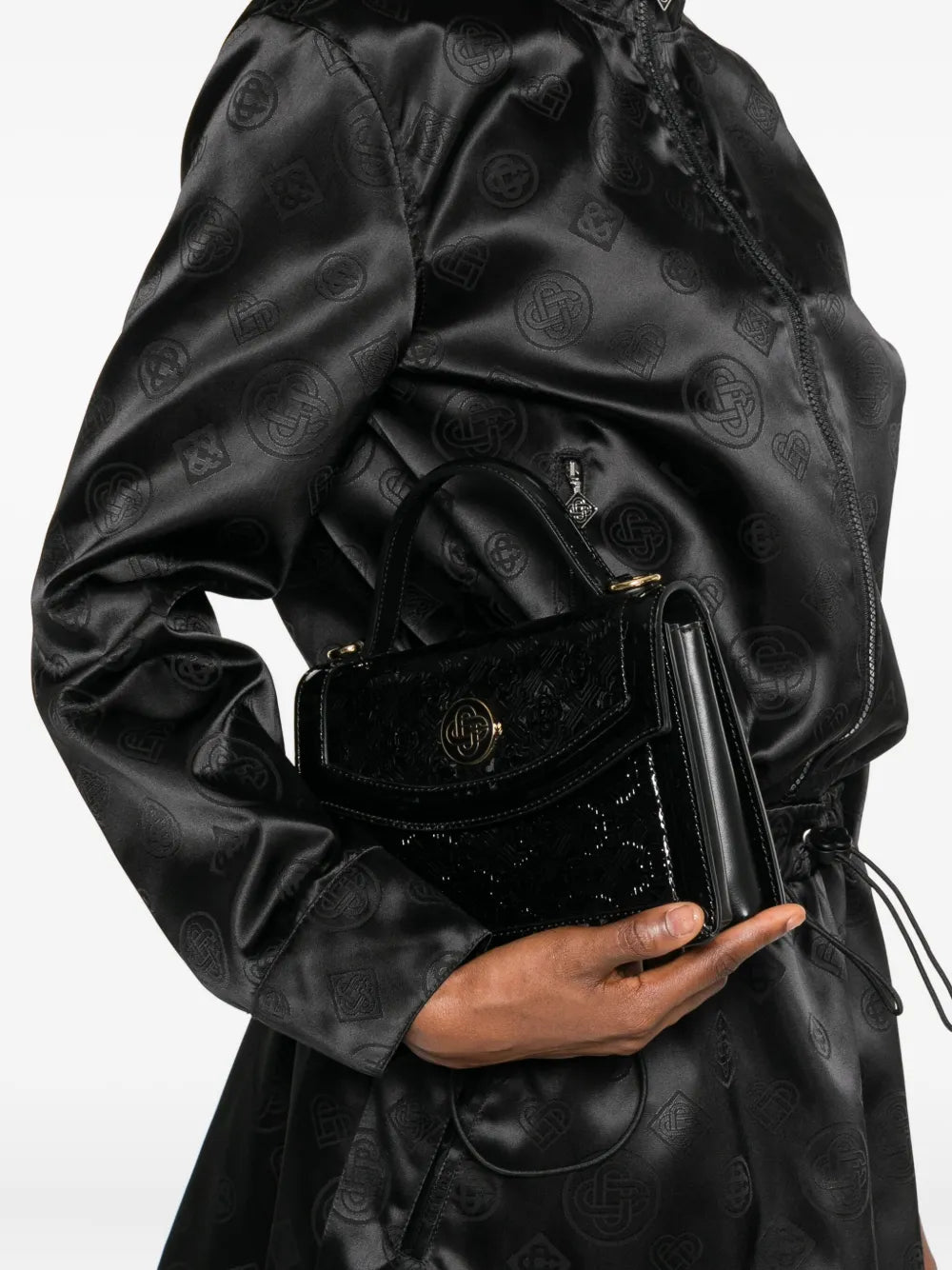 Casablancalogo-embossed shoulder bag