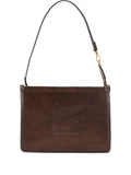 ETROsmall logo-embossed suede shoulder bag