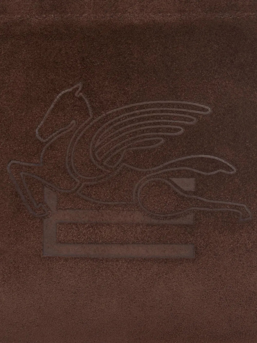 ETROsmall logo-embossed suede shoulder bag