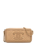 Pre-OwnedCHANEL Pre-Owned2018 Caviar CC Filigree crossbody bag