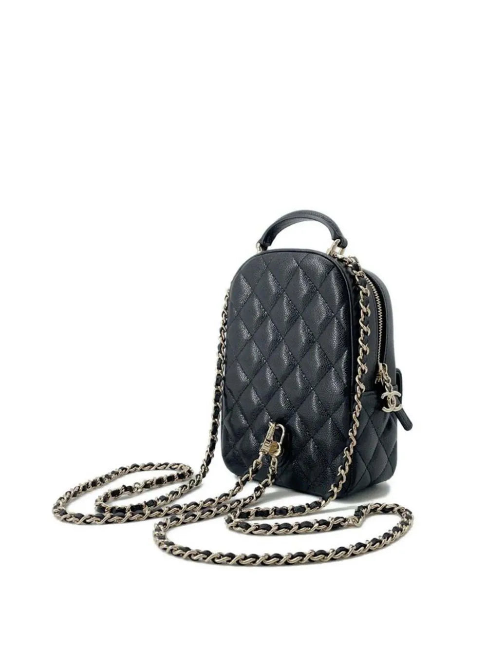 Pre-OwnedCHANEL Pre-Owned2021-2025 Mini CC Quilted Caviar backpack