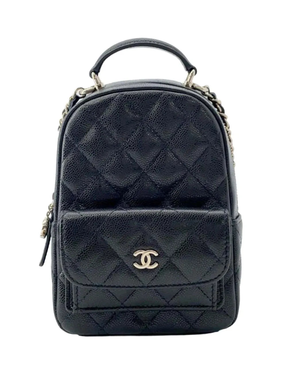 Pre-OwnedCHANEL Pre-Owned2021-2025 Mini CC Quilted Caviar backpack