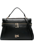 Secret Pon Pondouble-zip leather shoulder bag