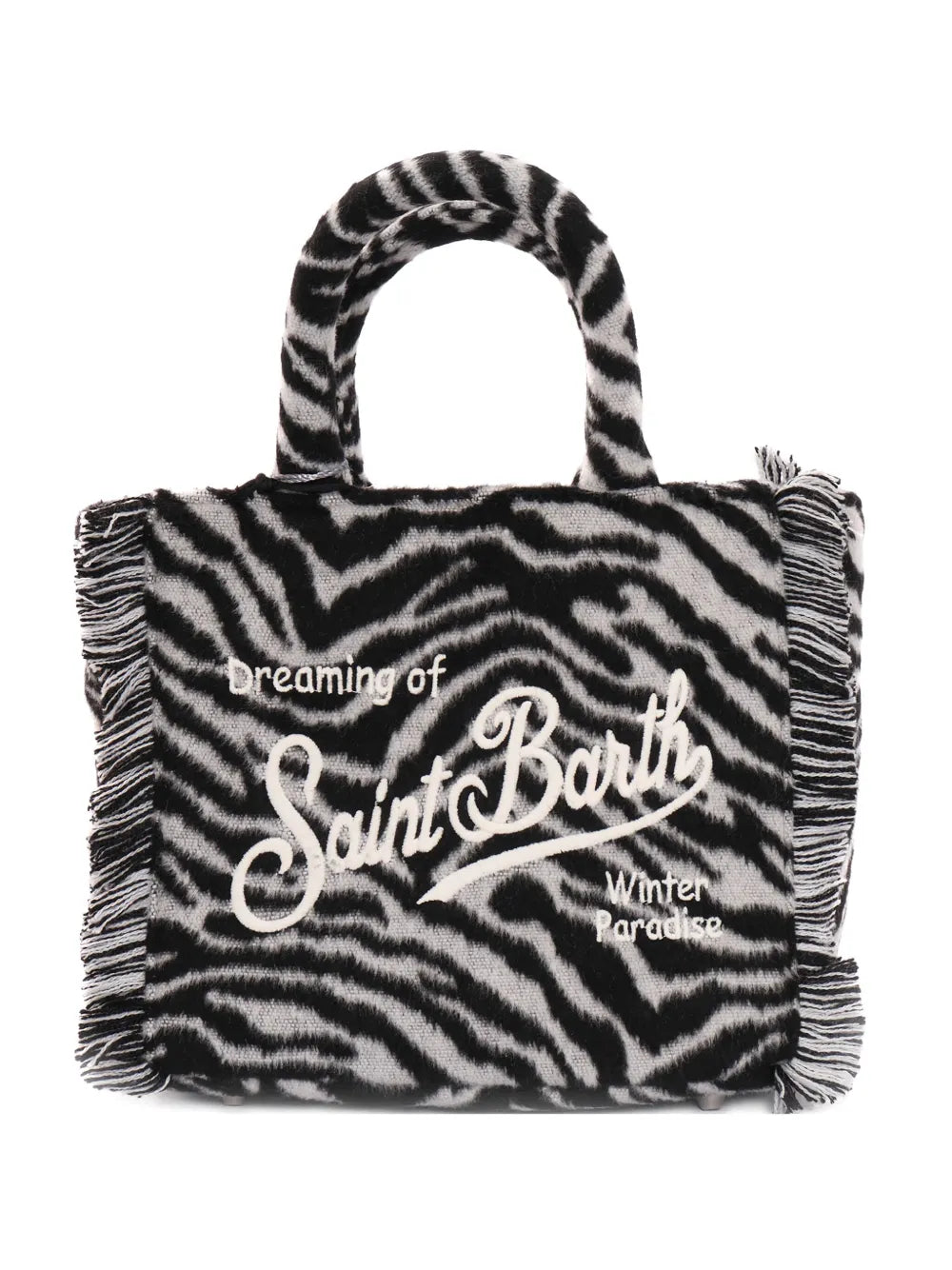 MC2 Saint Barth Kidszebra felt mini tote bag