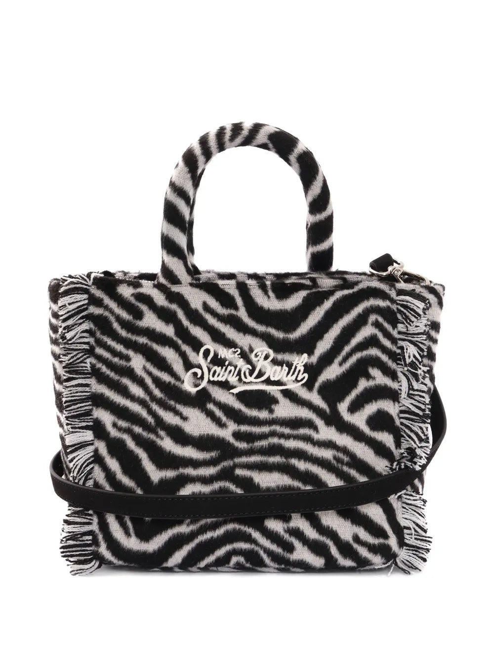 MC2 Saint Barth Kidszebra felt mini tote bag