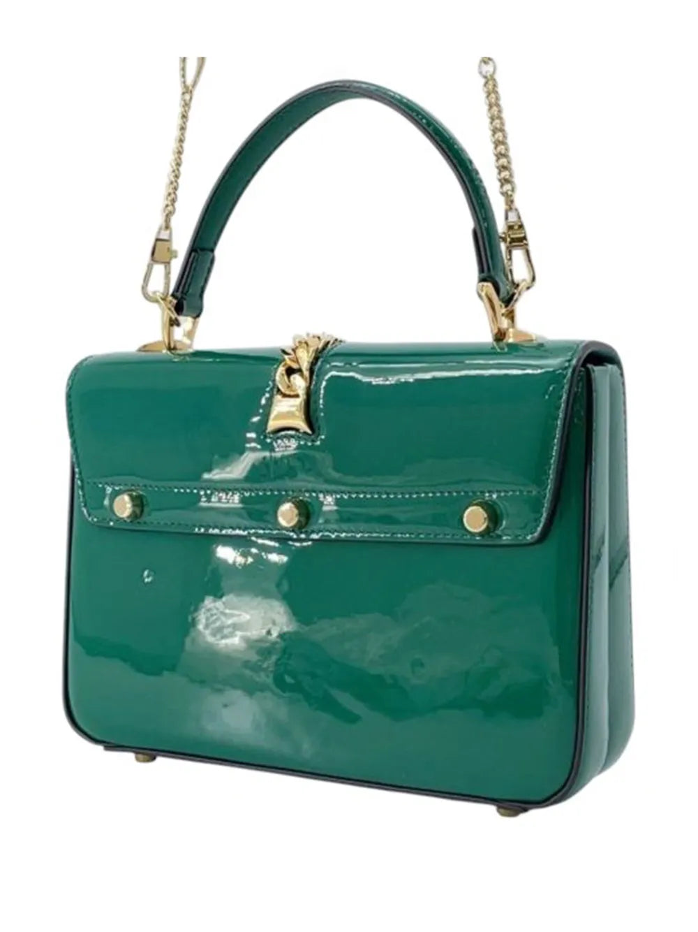 Pre-OwnedGucci Pre-Owned2016-2025 Mini Patent Sylvie 1969 Top Handle Bag satchel