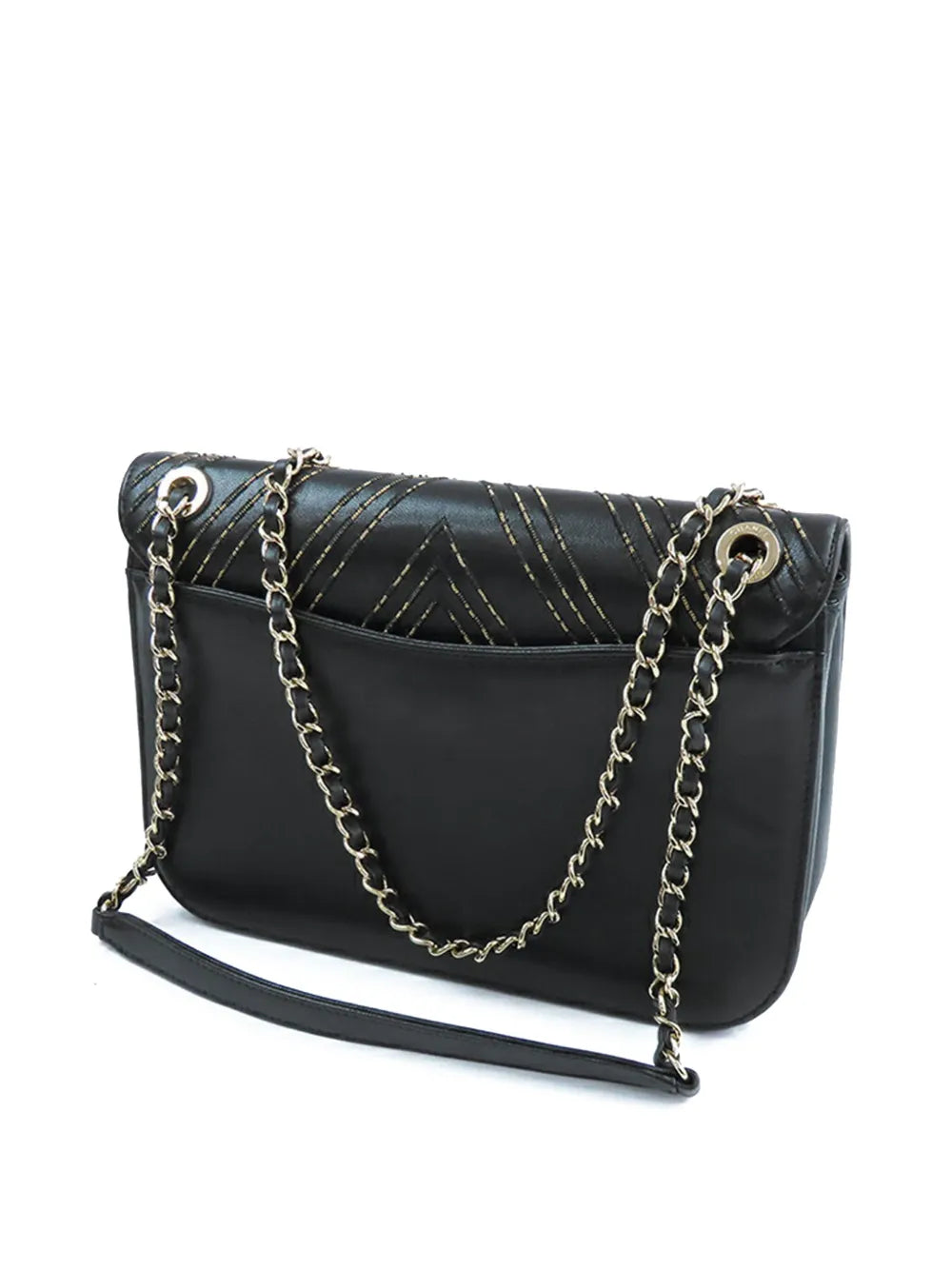 Pre-OwnedCHANEL Pre-Owned2017-2018 CC Chevron Sheepskin Chain Subtle Flap crossbody bag