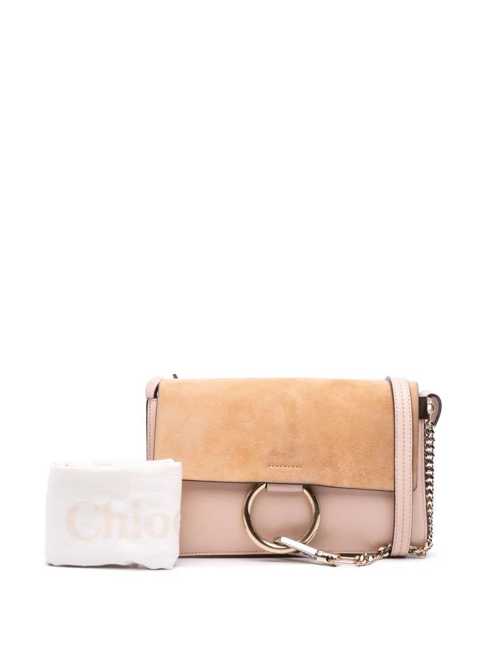Pre-OwnedChlo?Pre-Owned2017 Small Suede and Calfskin Faye crossbody bag