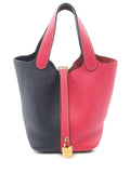 Pre-OwnedHermre-Owned2019 Bicolor Clemence Picotin Lock 18 handbag
