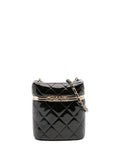 Pre-OwnedCHANEL Pre-Owned2021-2025 Quilted Patent Logo Chain Case vanity bag