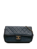 Pre-OwnedCHANEL Pre-Owned2014 Medium Bicolor Calfskin Graphic Flap shoulder bag