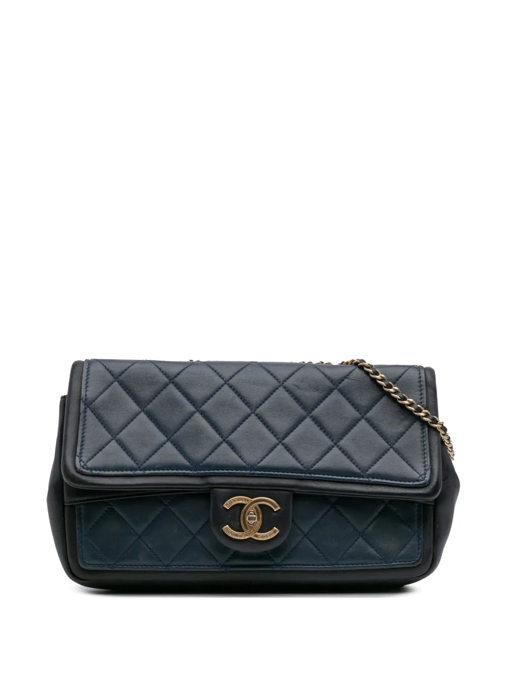 Pre-OwnedCHANEL Pre-Owned2014 Medium Bicolor Calfskin Graphic Flap shoulder bag