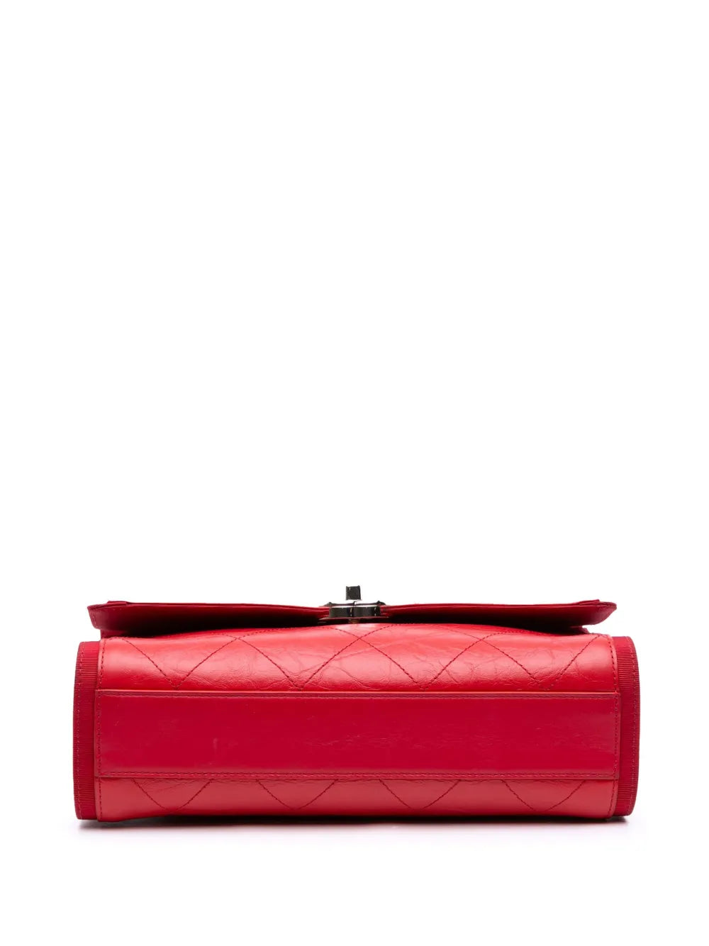 Pre-OwnedCHANEL Pre-Owned2018 CC Quilted Crumpled Calfskin and Grosgrain Flap crossbody bag