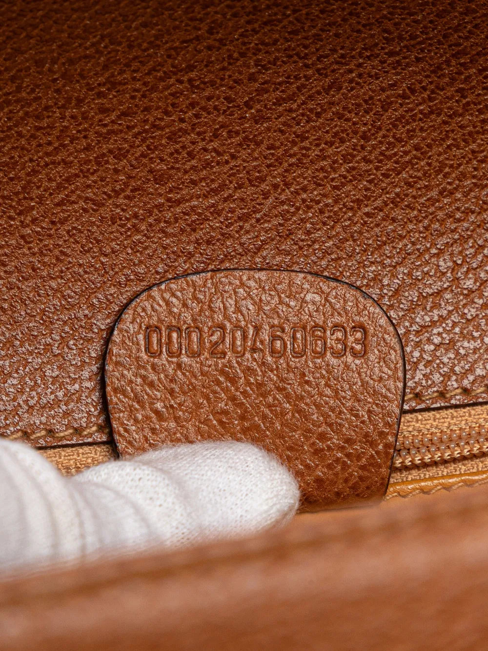 Pre-OwnedGucci Pre-Owned20th Century Grained Calfskin Bamboo Night satchel