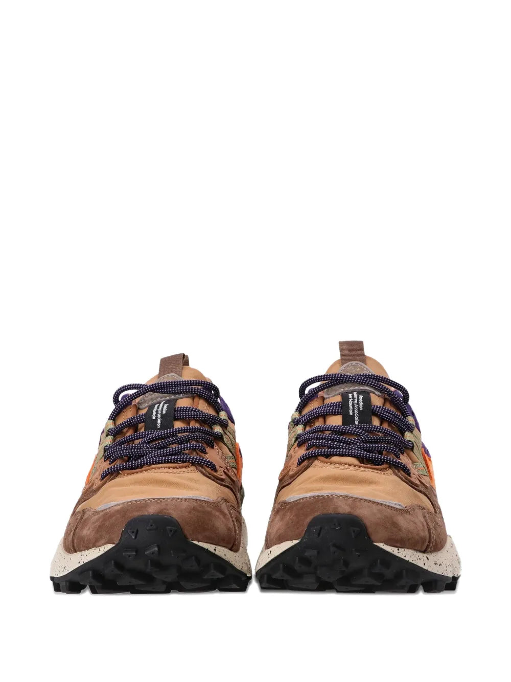 Flower Mountain Panelled-Design Leather Sneakers