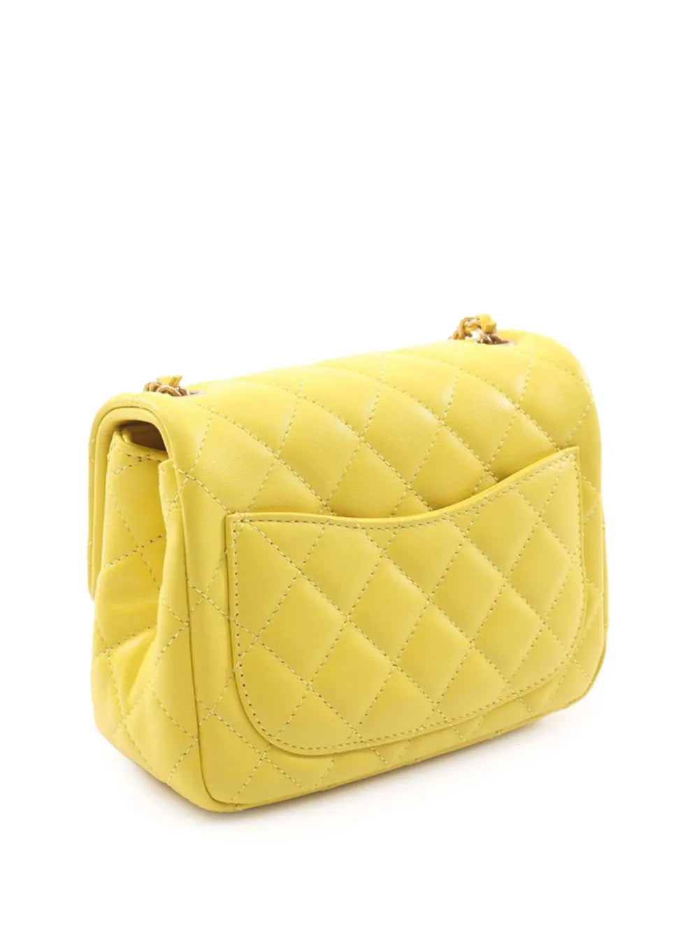 Pre-OwnedCHANEL Pre-Owned2021-2025 Mini Square Classic Lambskin Pearl Crush Single Flap crossbody bag