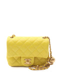 Pre-OwnedCHANEL Pre-Owned2021-2025 Mini Square Classic Lambskin Pearl Crush Single Flap crossbody bag